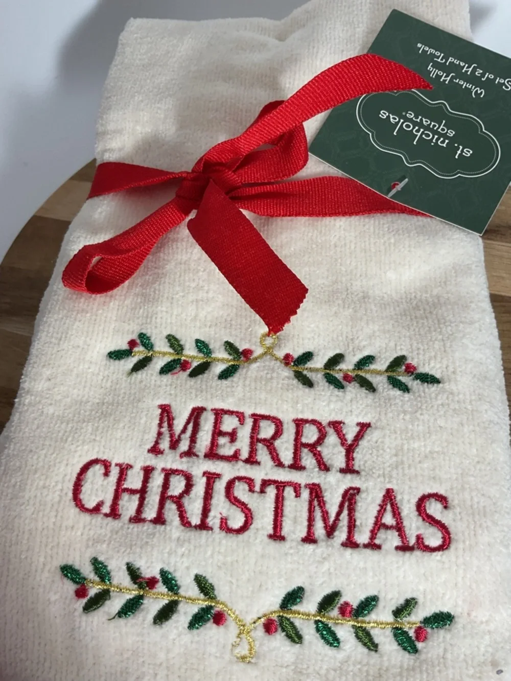 St. Nicholas Square Set of 2 Christmas Hand Towels New